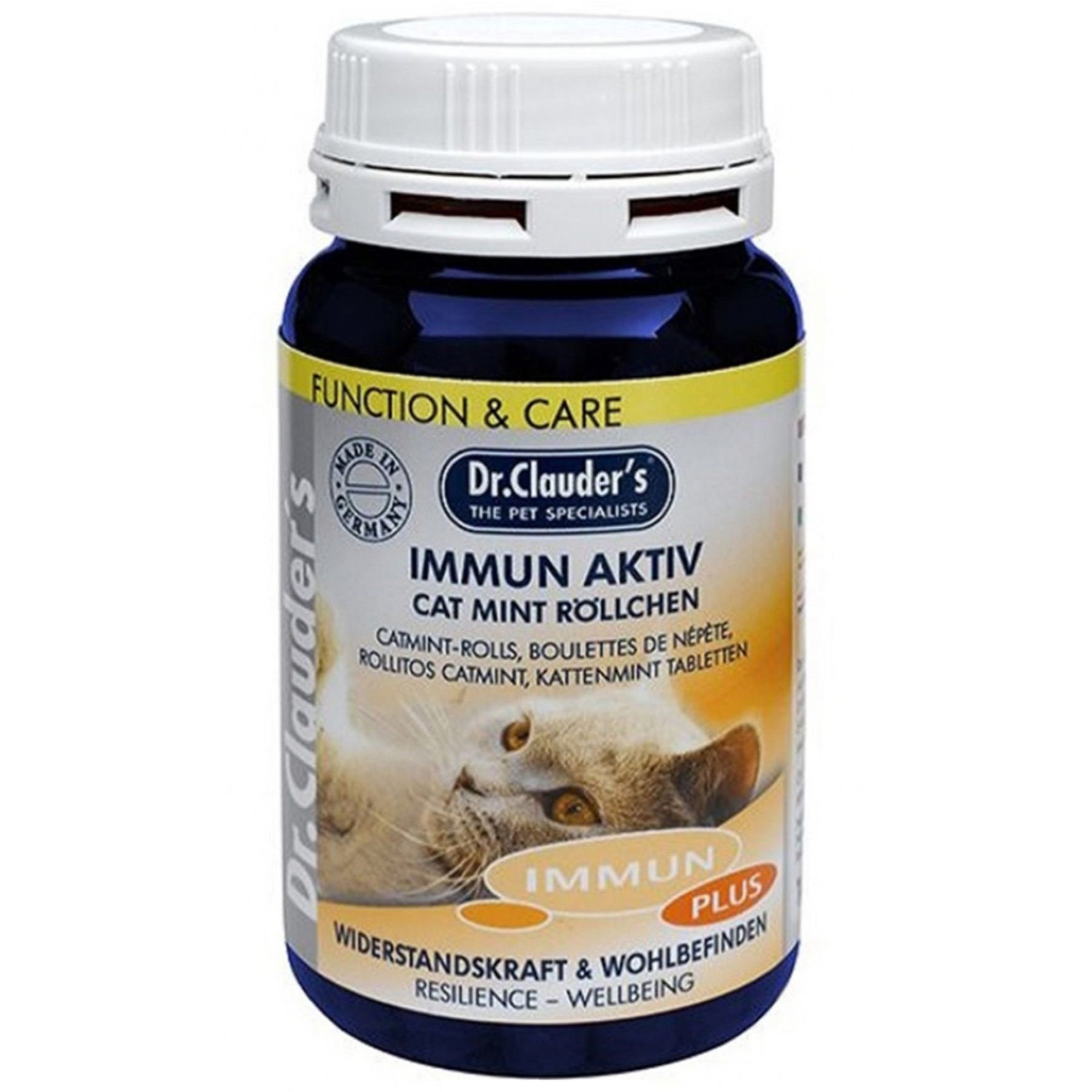 Витаминно-минеральный комплекс для кошек Dr.Clauder's Immun Acitve Cat Mint Rolls с кошачьей мятой, для укрепления иммунитета, 100 г