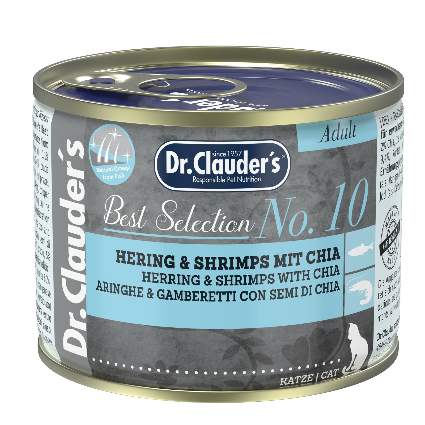 Dr.Clauder's Best Selection №10 Herring & Shrimps with chia 200 г