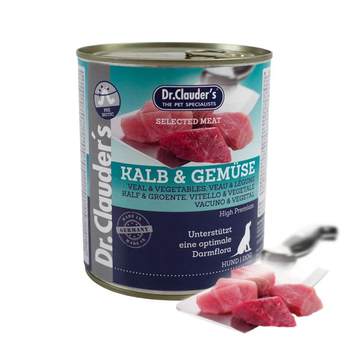 Влажный корм для собак Dr.Clauder's Selected Meat Veal & Vegetables телятина и овощи 800 г